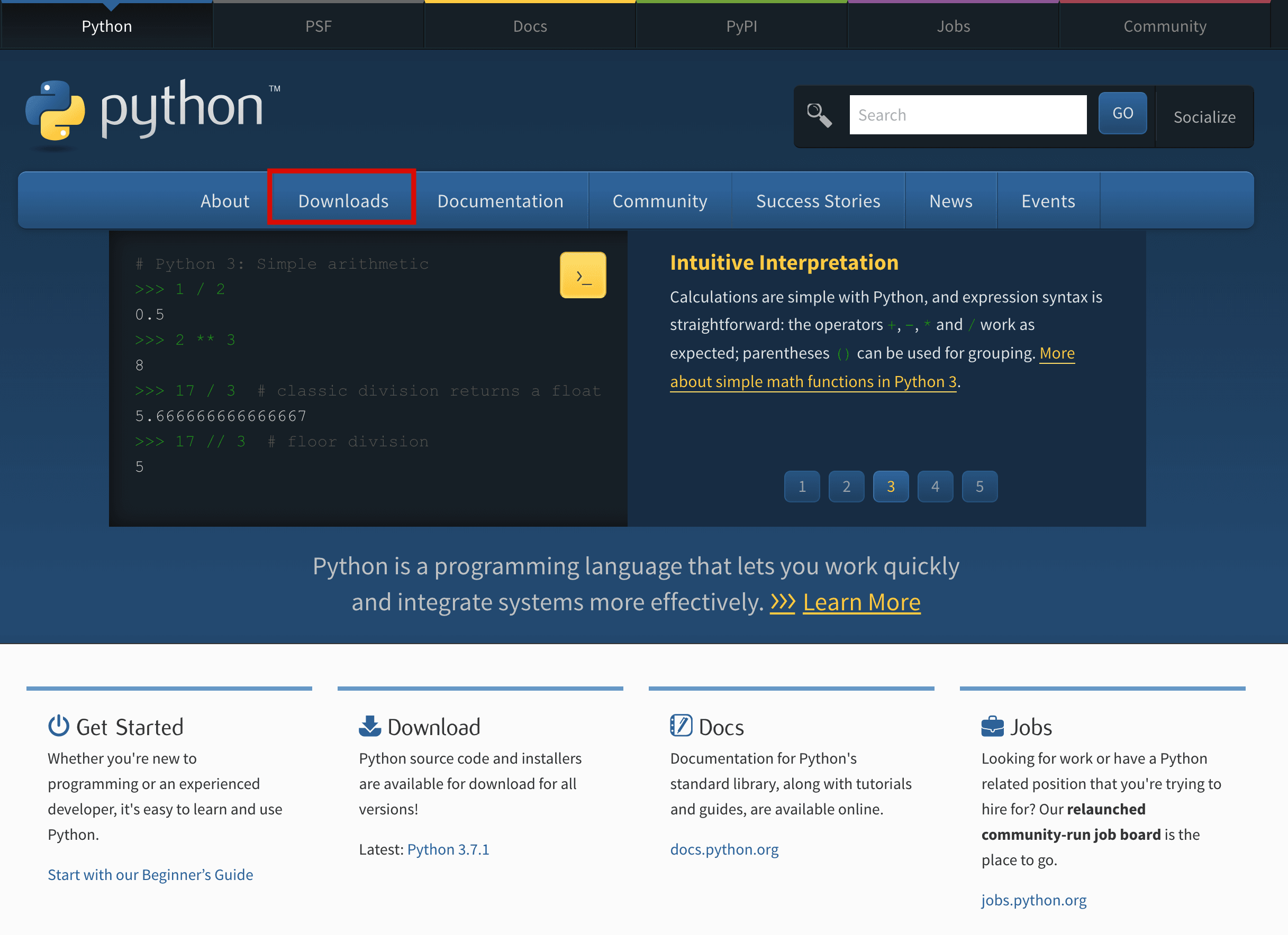 python download